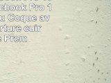 Coque MacBook Pro 15 AQYLQ Macbook Pro 15 pouces Pu Coque avant couverture cuir Coque