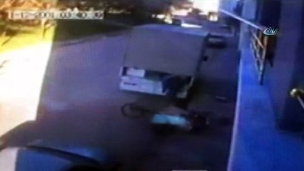 55 saniyede çamaşır makinesi hırsızlığı kamerada