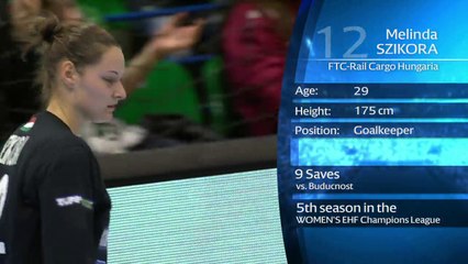 WOMEN'S EHF Champions League - Player of Main Round 1: Melinda Szikora