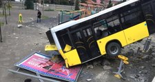 Trabzon'da Feci Kaza: Rampaya Park Edilen Otobüs, Çocuk Parkına Düştü