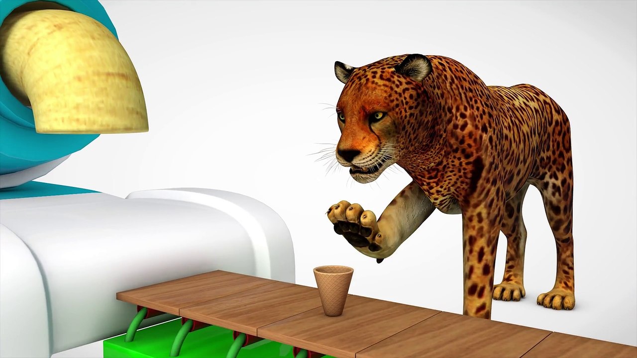 Learn Color Panther Animals Learn Shapes ICE Cream W Grass Cartoon Nursery Rhymes For Kids