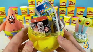 Giant Spongebob Sponge Out of Water Play Doh Surprise Egg, Toys, Mega Bloks, Blind Bags & Patrick