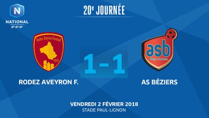 J20 : Rodez AF - AS Béziers (1-1), le résumé