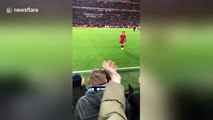 Mohamed Salah gives boy his shirt after Spurs match