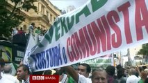 Manifestantes conservadores pedem intervenção militar no governo