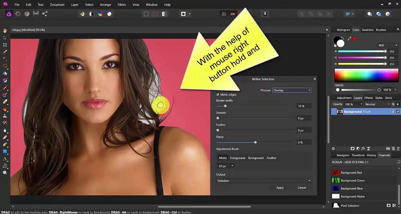 [Affinity Photo] Remove Background from a Complex image