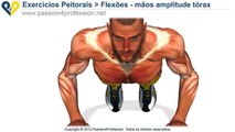 Como fazer flexoes, exercicios flexões para peitoral, flexoes de braço - mãos amplitude tórax