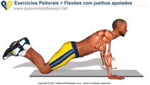 Flexões com joelhos apoiados