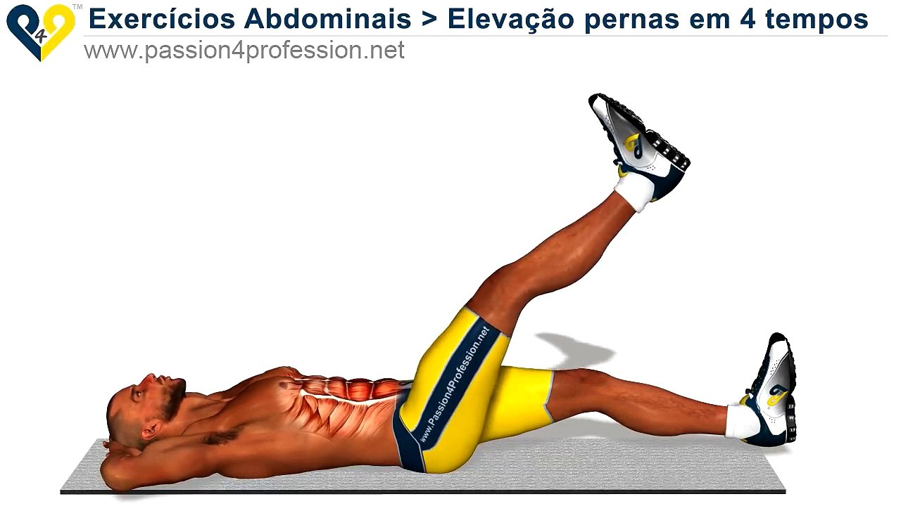 Abdominais inferiores, Elevação pernas
