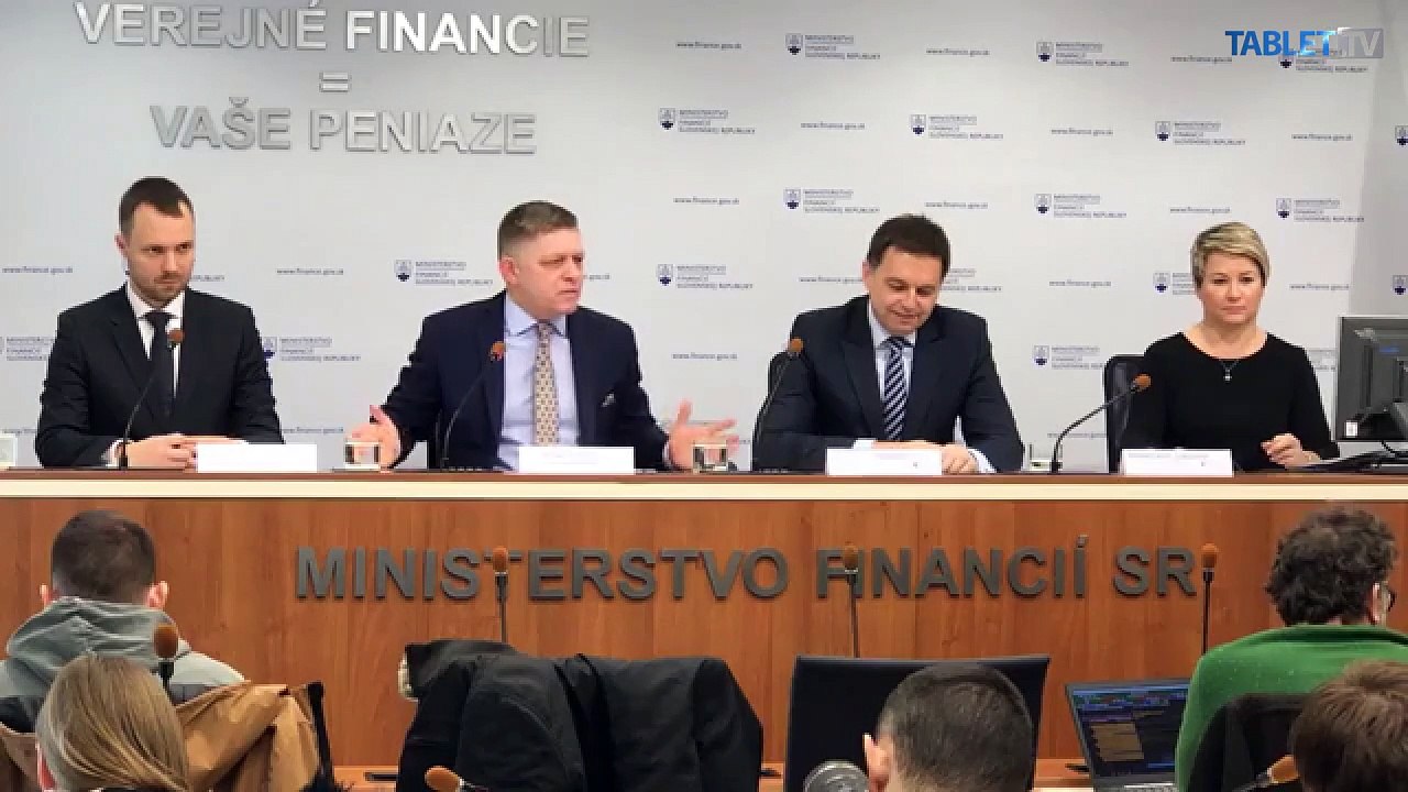 ZÁZNAM: TK predsedu vlády SR R. Fica a ministra financií SR P. Kažimíra