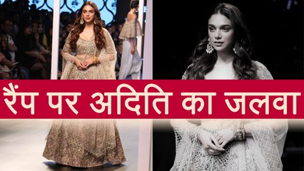 Lakme Fashion Week: Aditi Rao Hydari LOOKS elegant in IVORY Silk lehenga; Watch Video | Boldsky