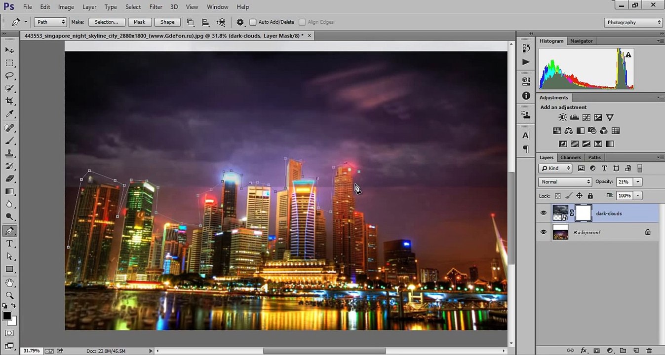 Hard Light Effects - Photoshop Tutorial