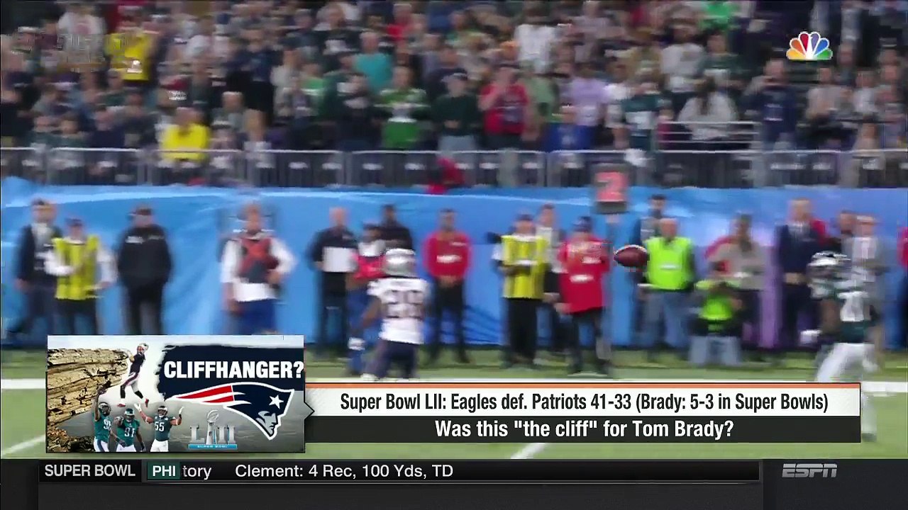 Was this "the cliff" for Tom Brady? | Patriots vs Eagles Super Bowl LII