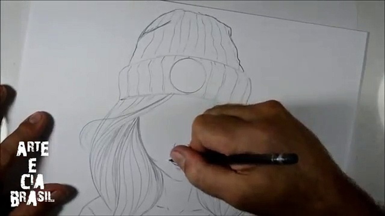 Como desenhar Bonequinha PANDA Tumblr - passo a passo 