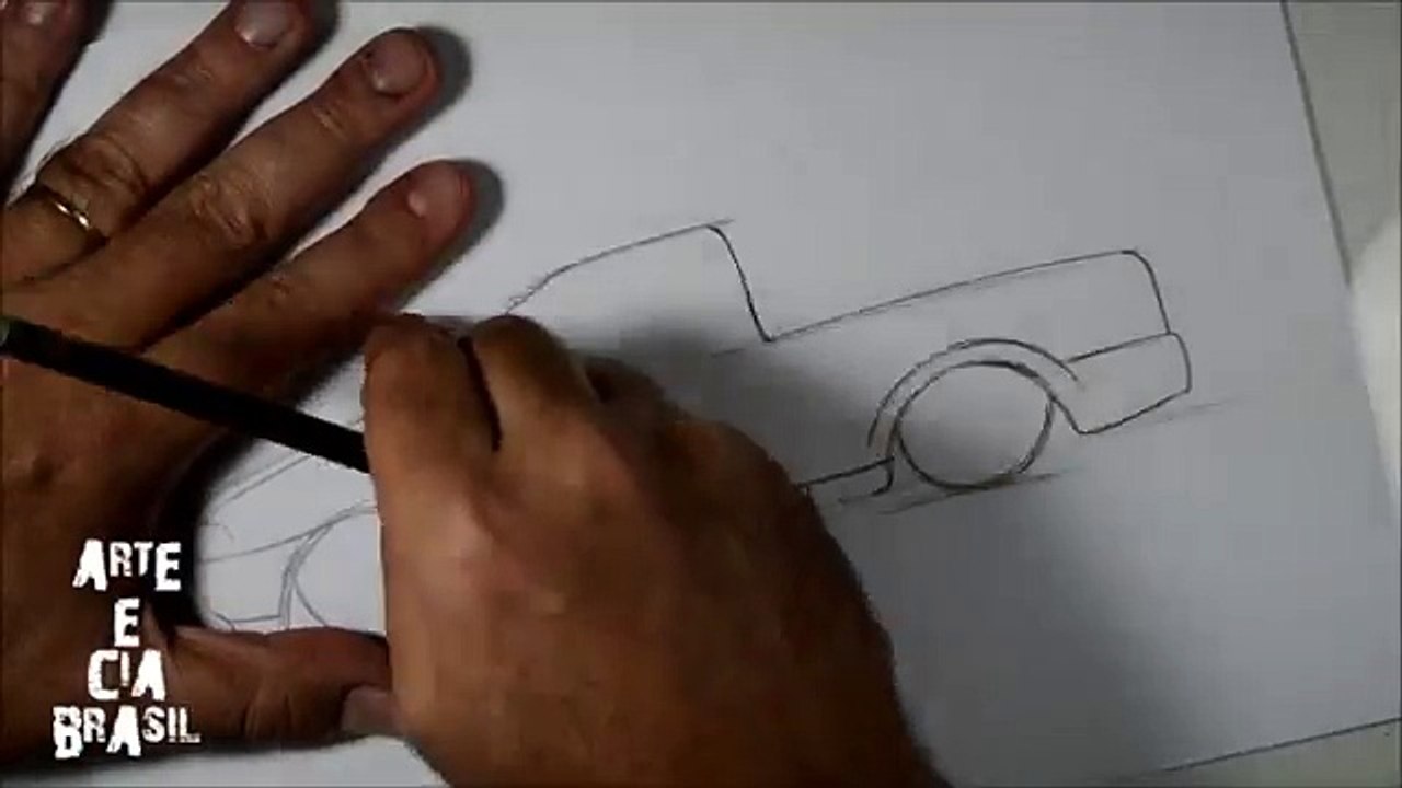 Como desenhar SAVEIRO REBAIXADA passo a passo