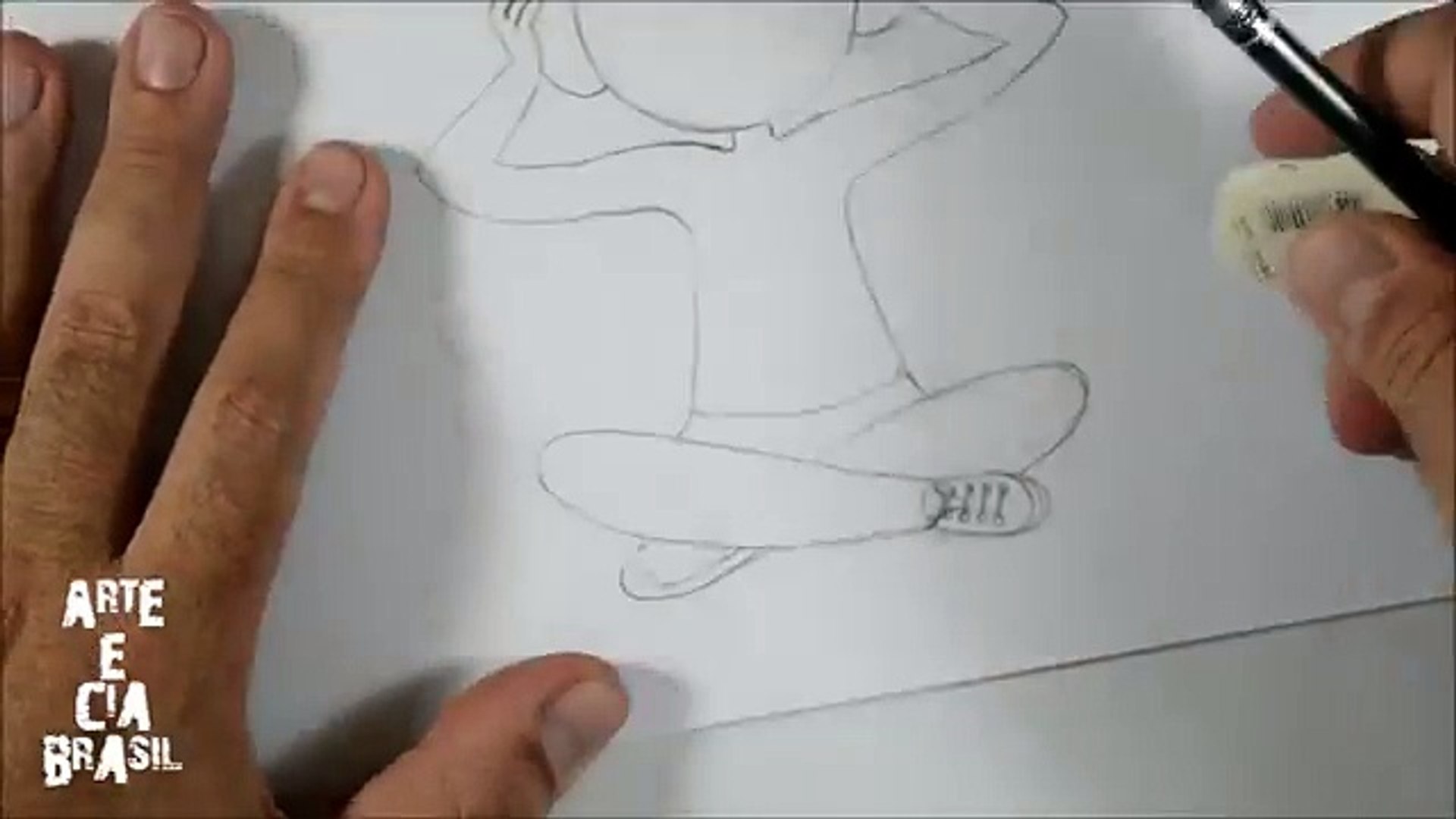 Como desenhar Bonequinha Estilosa Tumblr - passo a passo 