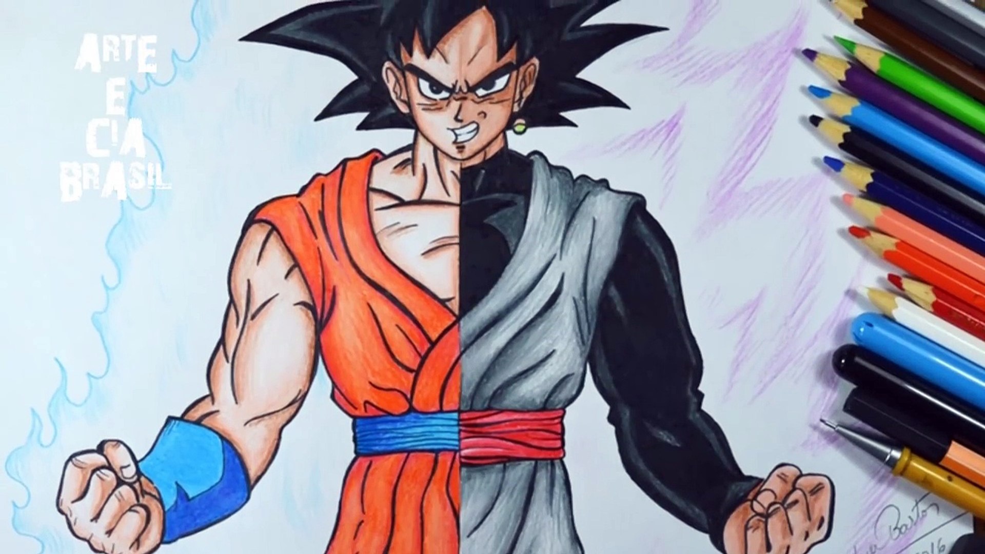 Goku vs Black Goku - Speed Drawing - video Dailymotion