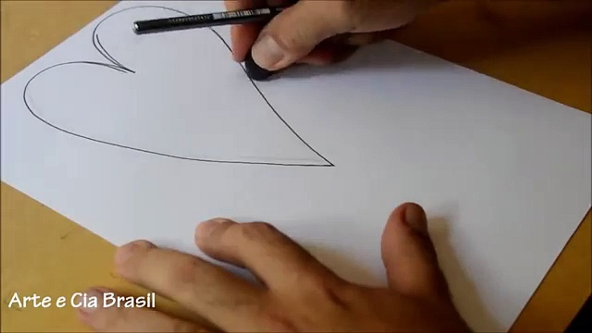 Como desenhar um Coração 3D - desenho simples passo a passo - video  Dailymotion