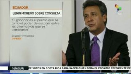 Pdte. ecuatoriano felicita al pueblo por su tranquilidad en elección