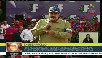 Nicolás Maduro: El 4-F y Chávez están más vivos que nunca