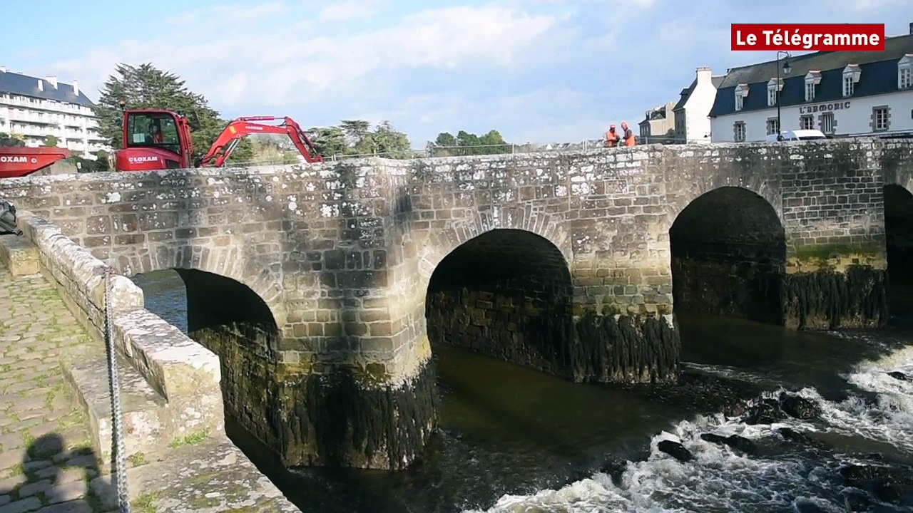 Auray. Début des travaux sur le pont de Saint-Goustan