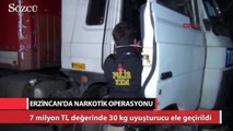 Erzincan'da tırda 7 milyon TL’lik uyuşturucu ele geçirildi