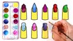 Nail Art Desing Colours for Children Coloring Pages. Сolored glitter for nail art. Full Nail Glitter