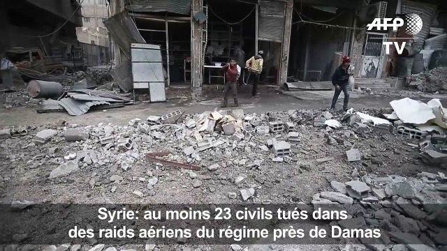Syrie: 23 civils tués dans des raids aériens près de Damas