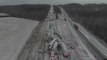SCARY! Drone video captures massive pileup on icy freeway - ABC15 Digital