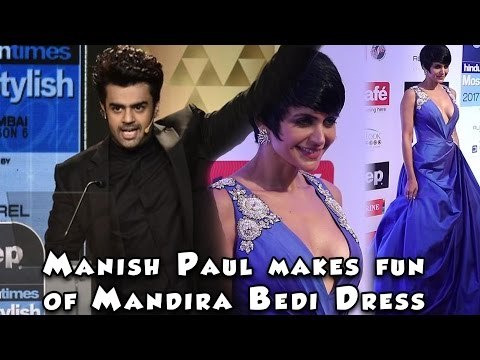 Manish Paul makes fun of Mandira Bedi Dress