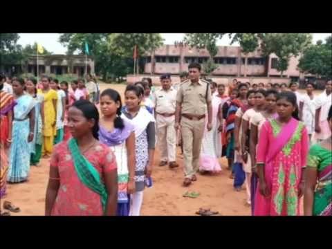 boys and girls of naxal areas taking training for police recruitment