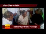 Sheila Dikshit meet rape victims family in khoda