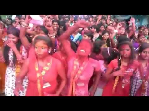 womens played holi inchandil