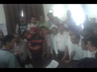 bjp members angry for road condition