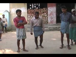 Mental patient treated with tie their legs by chain