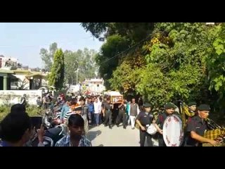 Dehradun: Last tributes being paid to soldier Rifleman Sandeep Singh Rawat who lost his life (J&K)