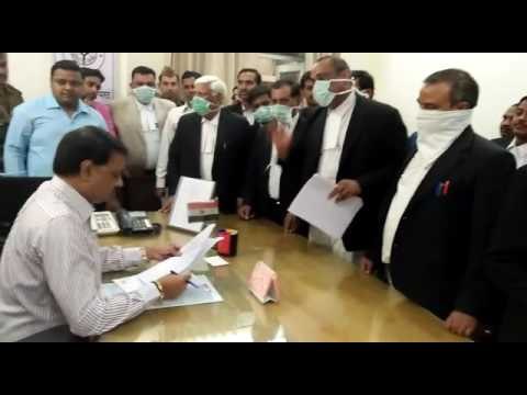 UP: Advocates wear Mask and reached to commissioner office