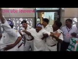 Opposition leaders protest in uttar pradesh assembly martials carried out