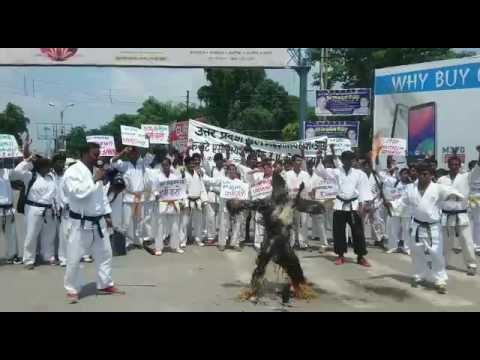 players protest against Sports Directorate at gorakhpur