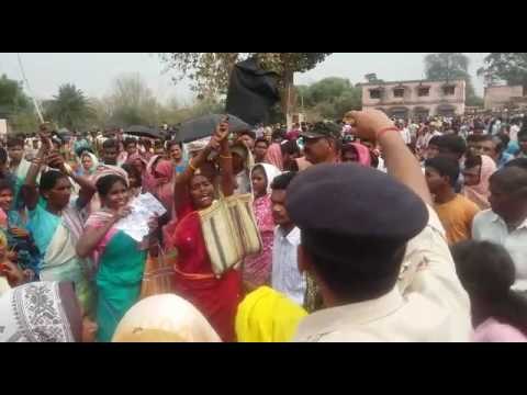 black flag shown in cm raghubar das jansabha, protest against spt act