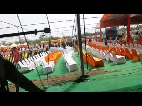 Preparation at oath ceremony of up cm yogi adityanath