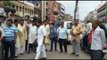 Protest against gst in kanpur, rail halt