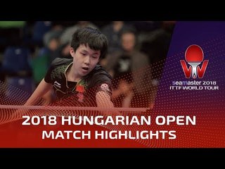 Video herunterladen: 2018 Hungarian Open Highlights: Wang Chuqin vs Chuang Chih-Yuan (R16)