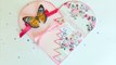 How to Make - Greeting Card Heart Decoupage Butterfly - Step by Step | Kartka Okolicznościowa