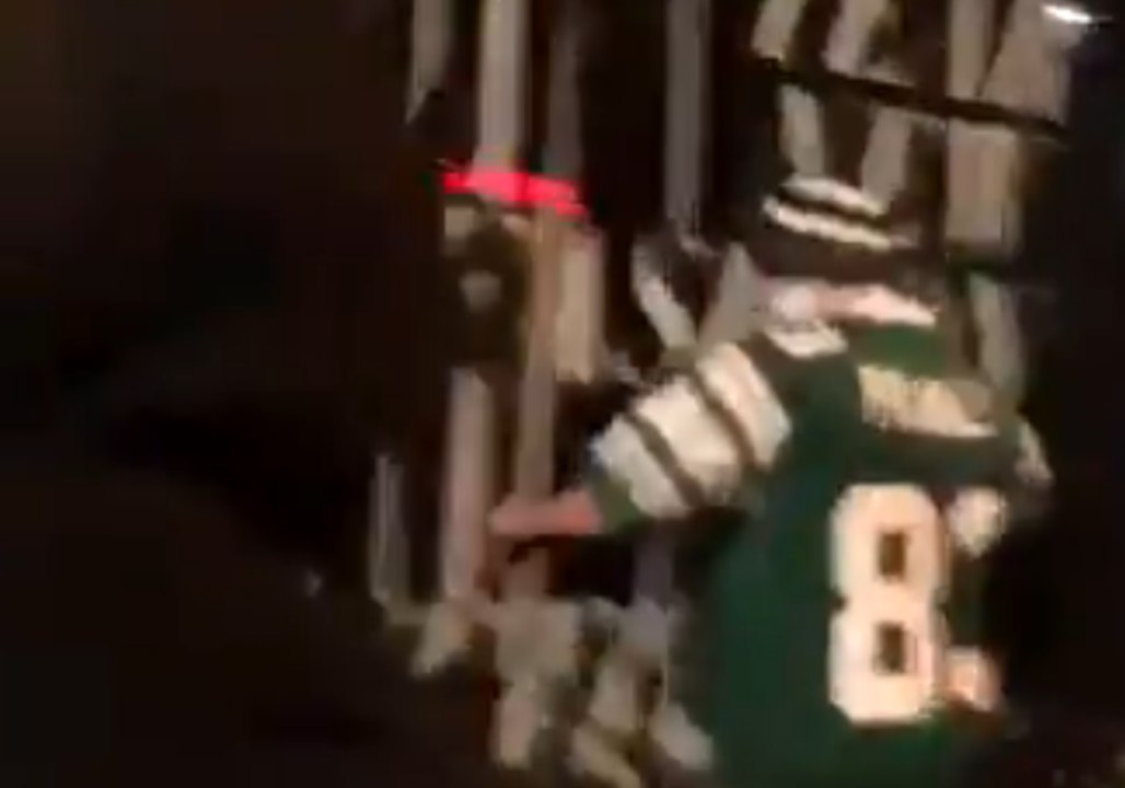 Masked Man Smashes Store Window Amid Philadelphia Celebration