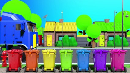 Garbage Truck Learn Colors With Funny Toy Truck For Kids and Children