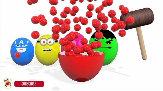 Colors for Children to Learn With Surprise Eggs Wooden Hammer - The Finger Family Song