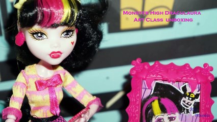 Monster High Draculaura Art Class doll unboxing/review