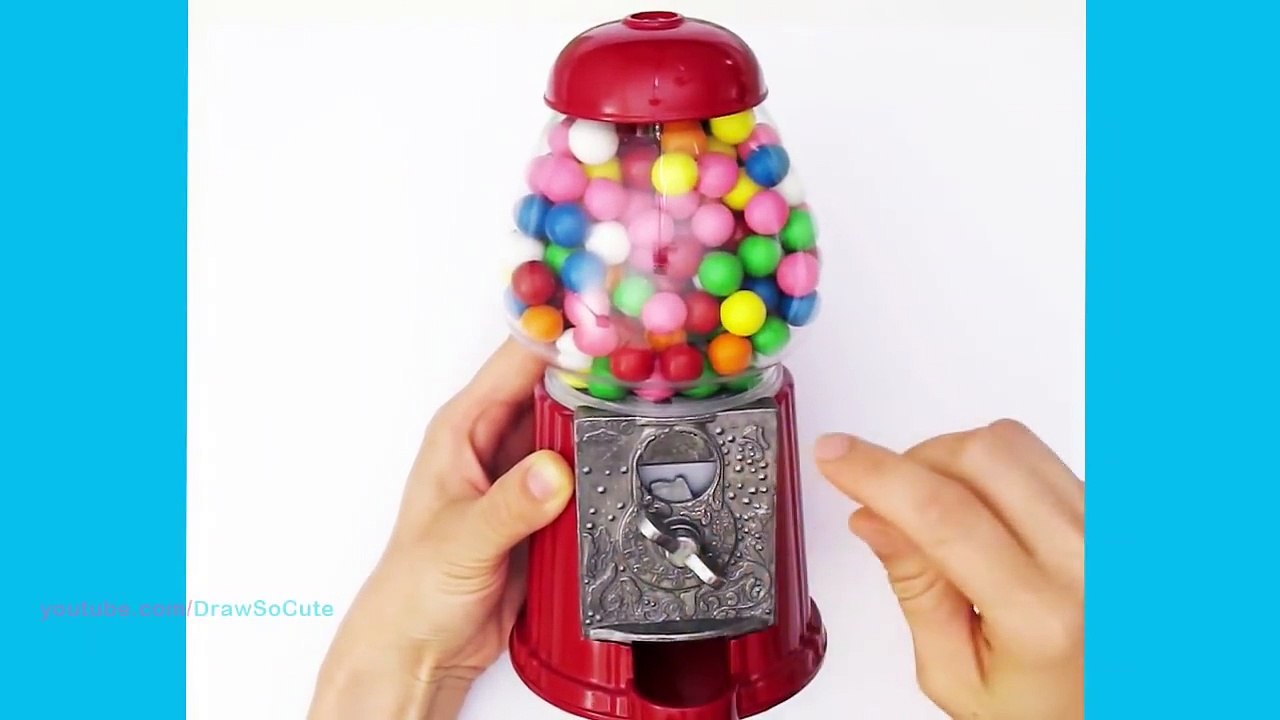 How to Draw a Gumball Candy Machine Easy