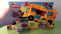 Play Doh Diggin Rigs Buster The Power Crane Unboxing Review, playing with Play-Doh